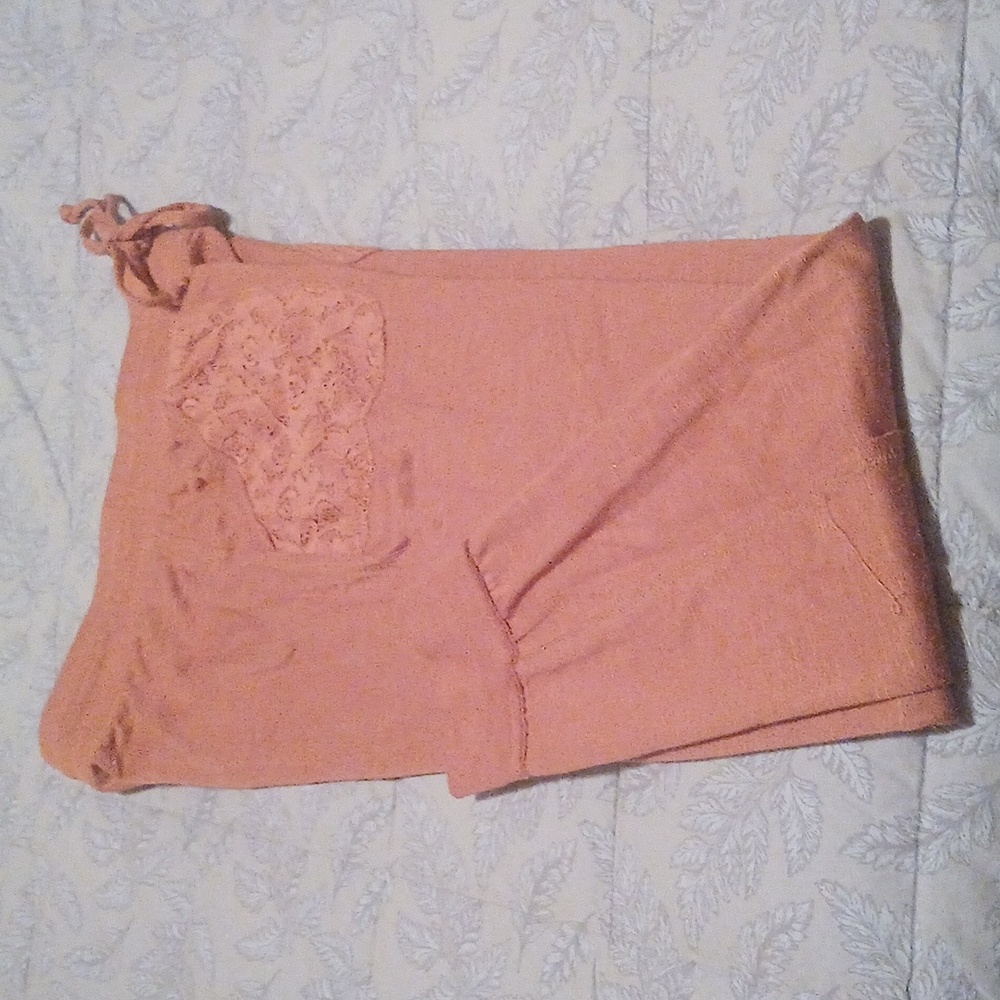 Knox Rose Women's Pants in Coral with Lace Pocket Detail Size XS